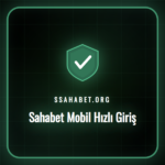 Sahabet mobil hızlı giriş ekranını gösteren bir akıllı telefon.