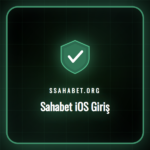 Sahabet iOS giriş ekranını gösteren bir iPhone ve iPad cihazı.